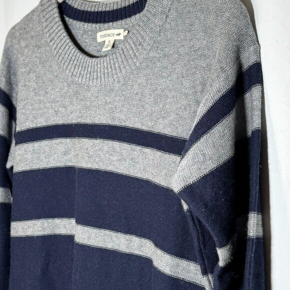 Toad & Co Crew Neck Striped Wool Sweater Size Small - Picture 5 of 6
